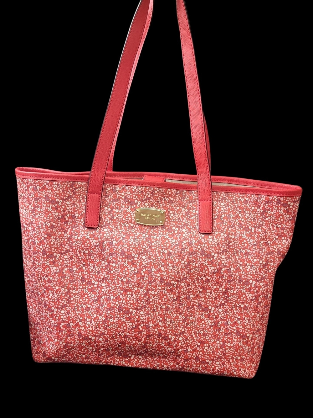 Michael Kors Red Floral Tote Bag